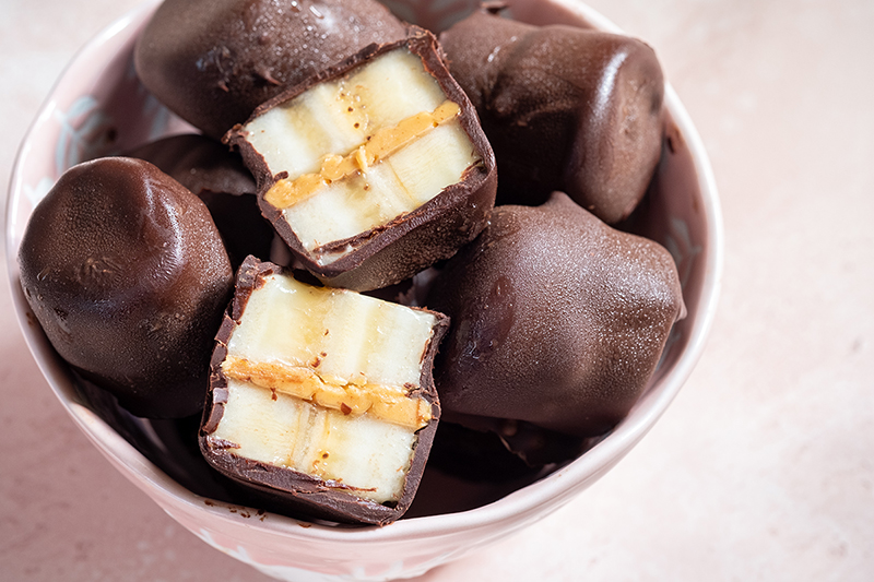 Chocolate Peanut Butter Banana Bites