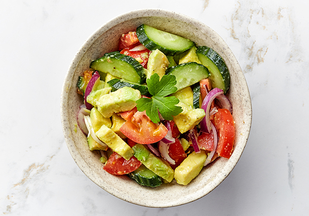 Cucumber Tomato Avocado Salad