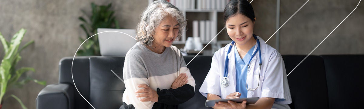 Senior woman having a doctor visit