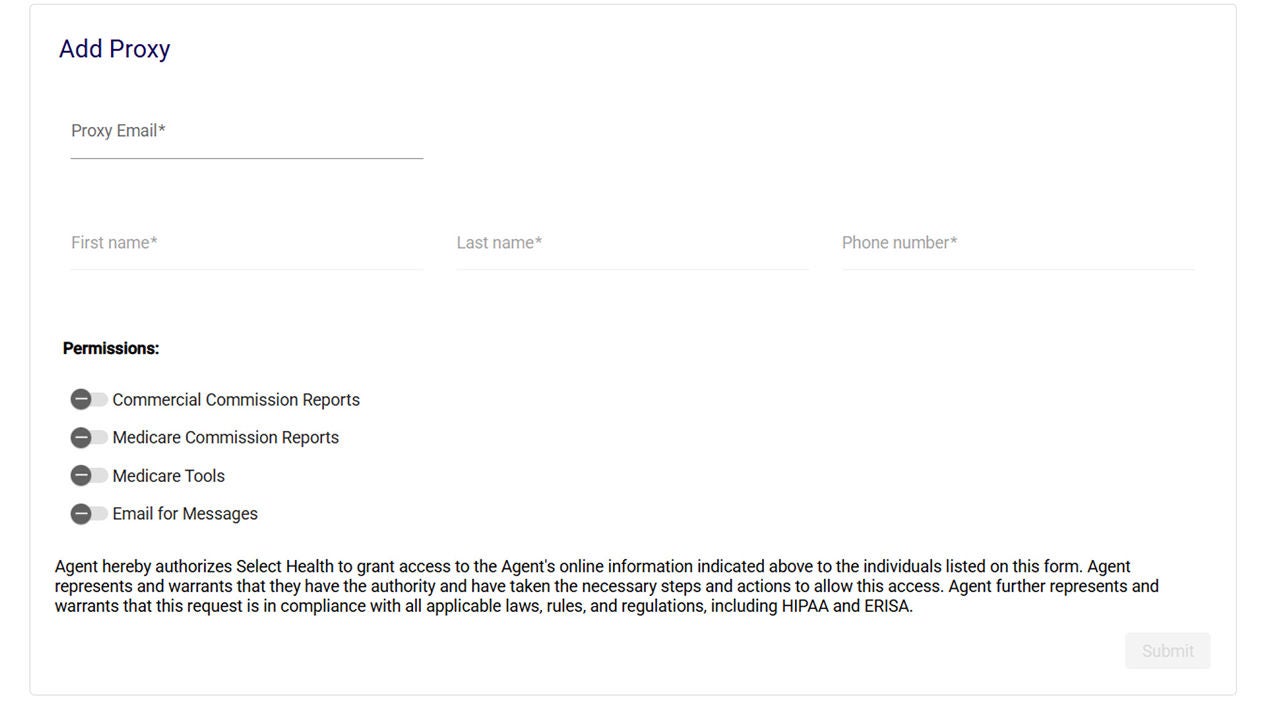 Screenshot of Link for adding a proxy