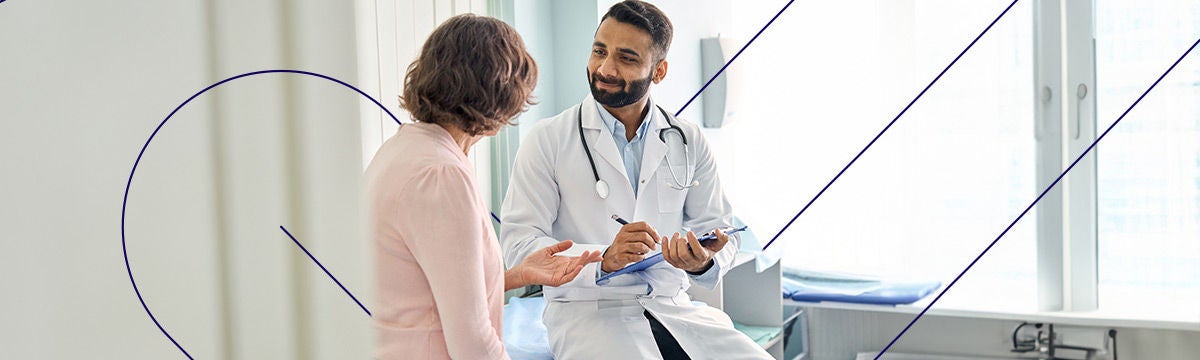 Woman meeting with her doctor