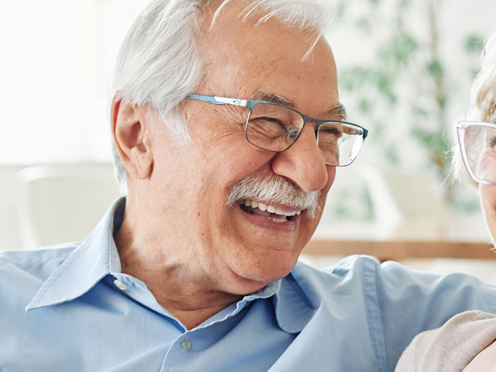 older man laughing