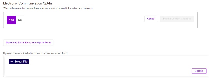 Image of opt in for electronic communication