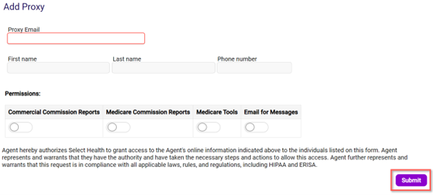 Adding a proxy in the agent insights August 2025 letter