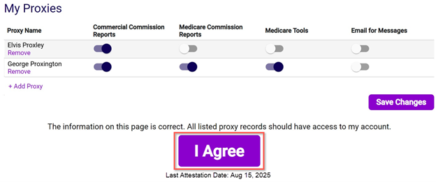 Adding a proxy in the agent insights August 2025 letter