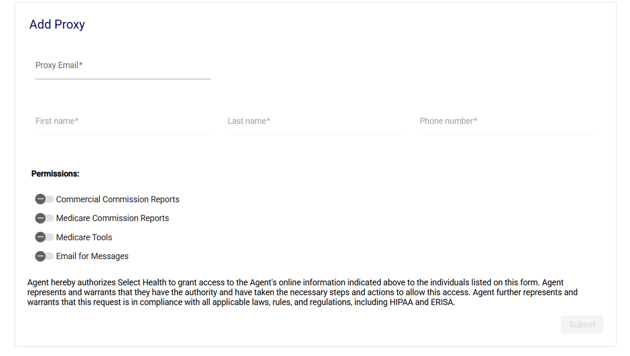 Screenshot of Link for adding a proxy