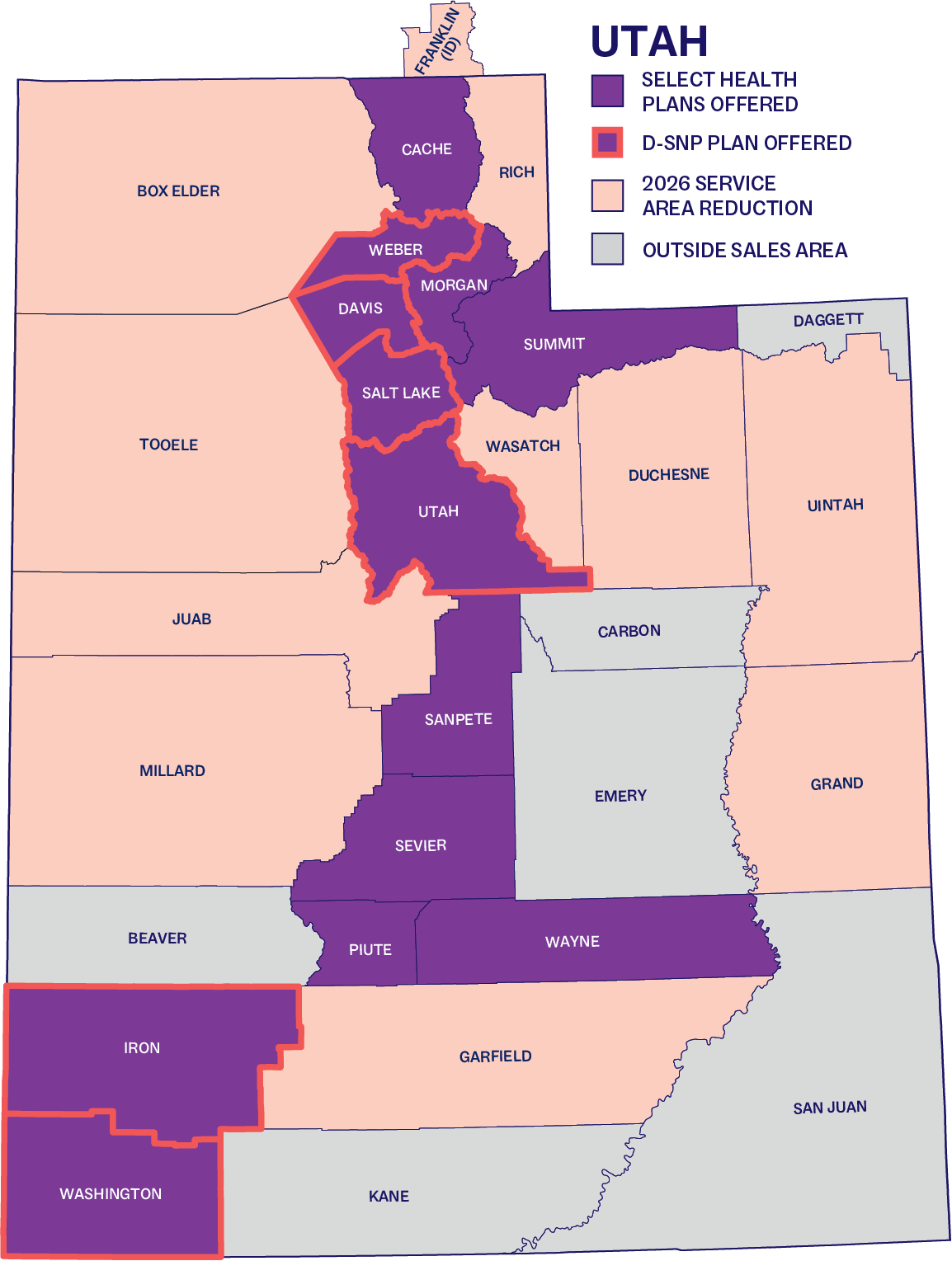Insight October 2025 Map Map for the agents insight medicare oct 2025