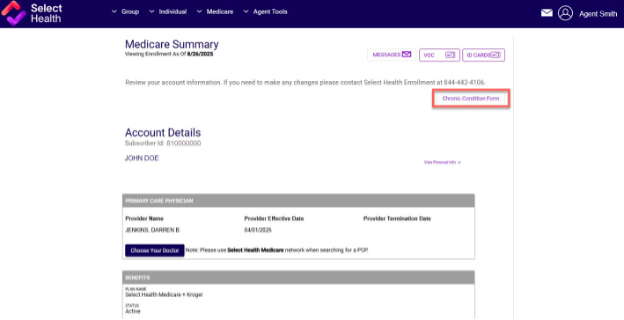 Insight October 2025 Medicare Summary Screenshot of walkthrough on Medicare summary