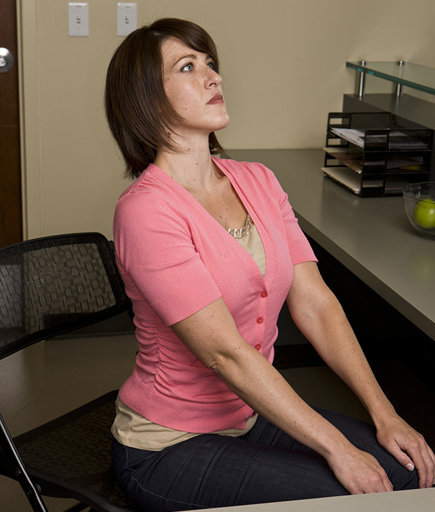 Seated Cat/Cow Open Yoga Pose