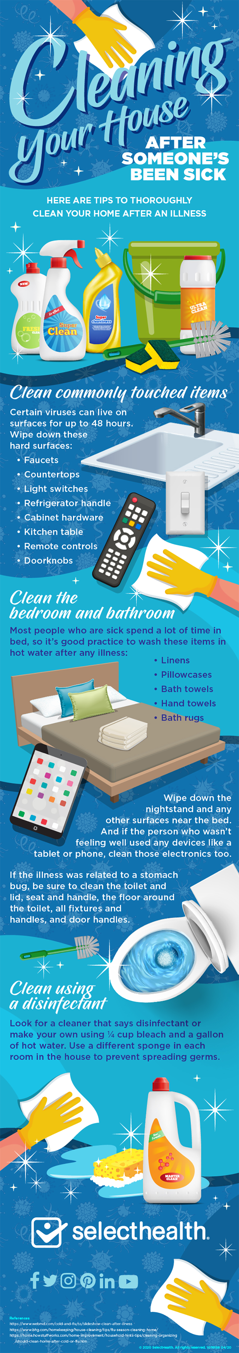 infographic showing different ways to clean your home