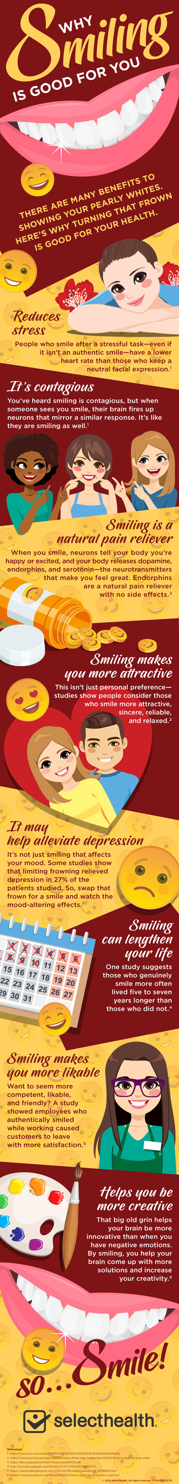 Why Smiling Is Good For You An infographic on why smiling is good for your health