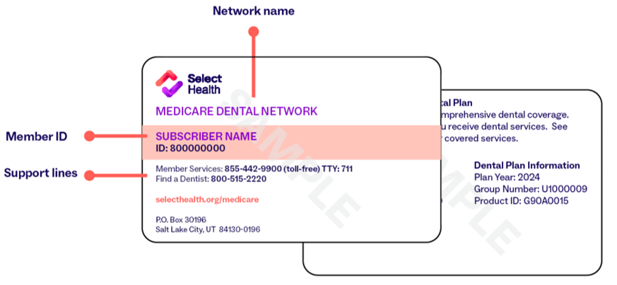 Select Health Medicare dental id cards