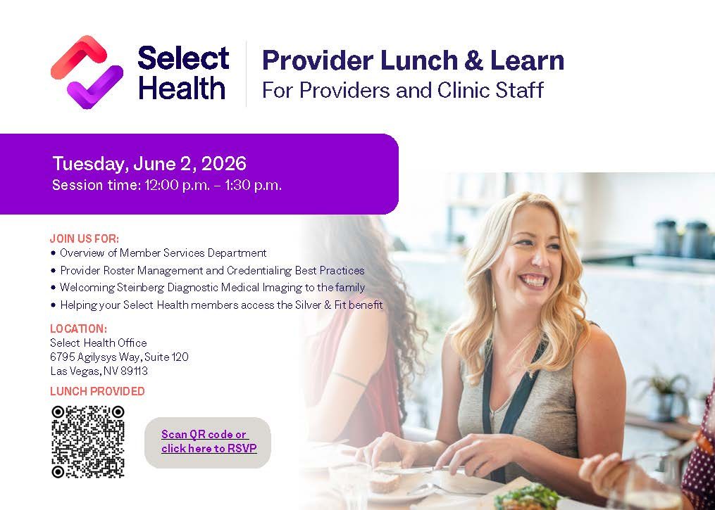 Nevada provider event flyer