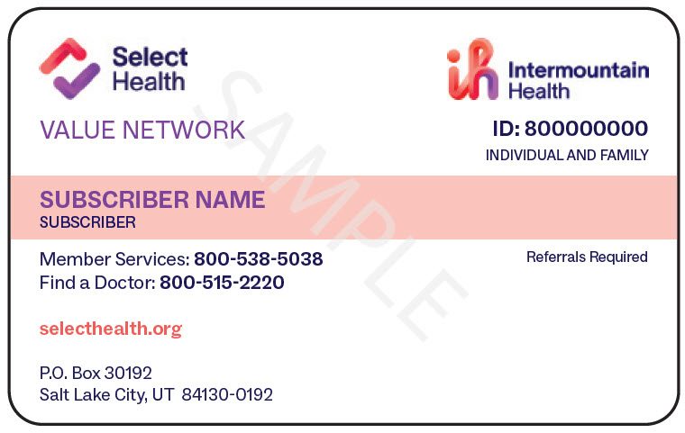 Select Health ID card - Value network 