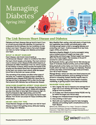 English Managing Diabetes Newsletter - Spring 2022
